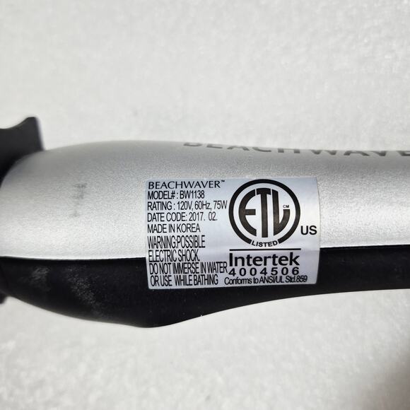 Beachwaver S1.25 BW1138 Rotating Curling Iron Silver/Black – Tested & Working - Picture 3 of 10
